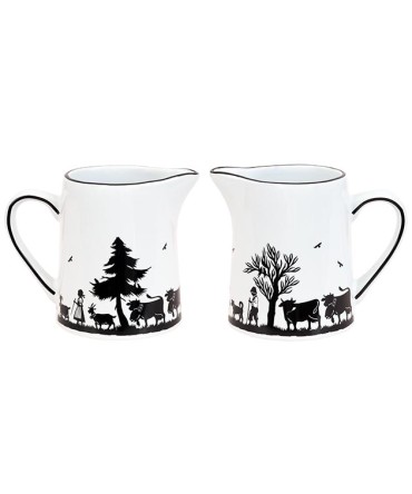 Pot à lait 0.5 L motif découpage alpage