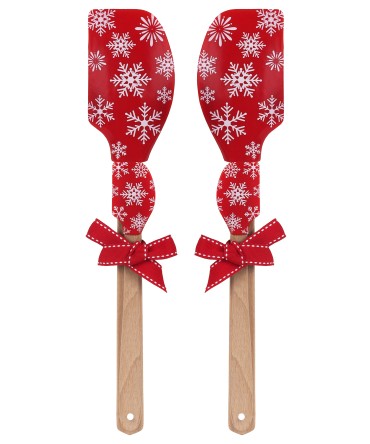 Spatules grande et petite en silicone design edelweiss
