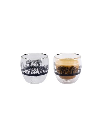 Tasses à espresso, 2 pièces, motif alpage