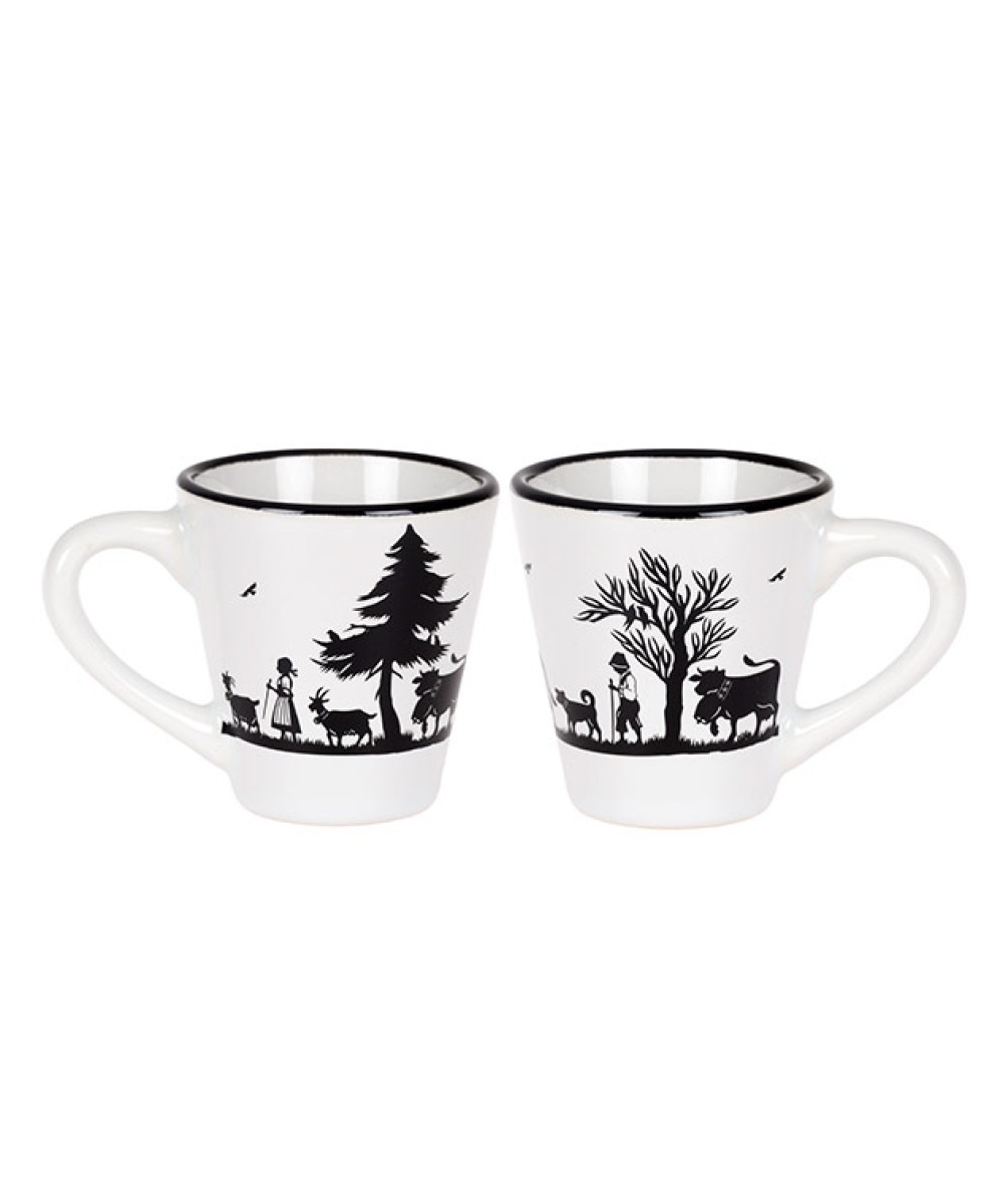 Tasse à espresso motif découpage