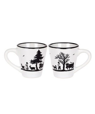Tasse à espresso motif découpage