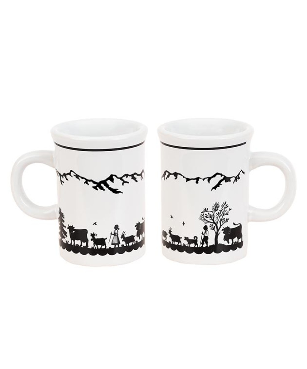 Tasse à espresso mini motif découpage