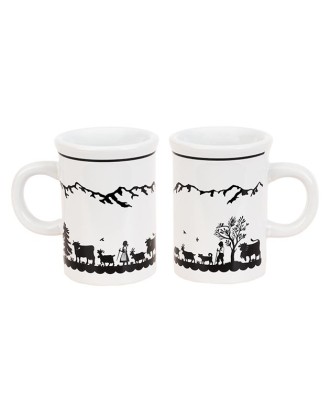 Tasse à espresso mini motif découpage