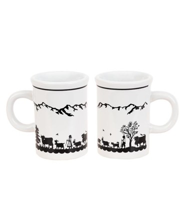 Tasse à espresso mini motif découpage