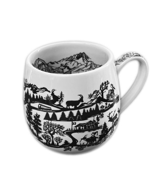 Tasse motif nature et découpage