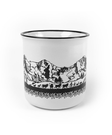 Tasse motif découpage swiss tradition