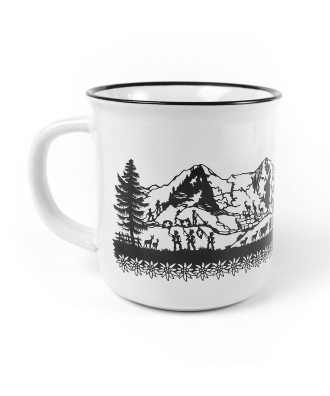 Tasse motif découpage swiss tradition