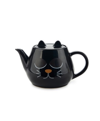 Théière - Teapot wake cat yeux fermés ou ouverts