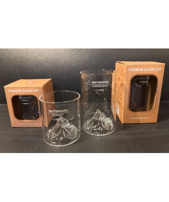Verre à eau avec le cervin - matterhorn en relief