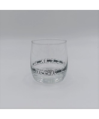 Verre à eau motif alpage