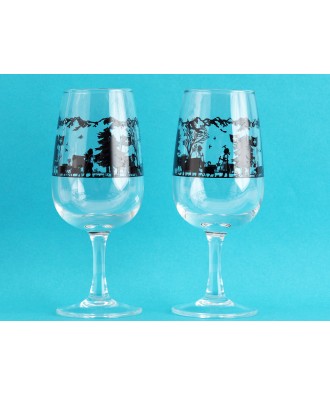 Verre à vin blanc motif alpage 12cl