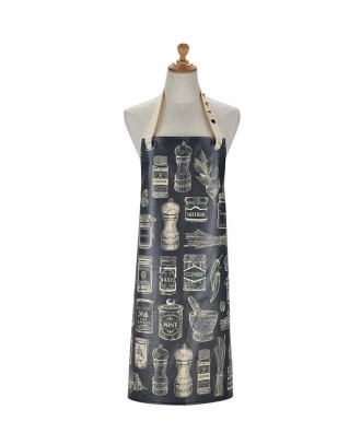 Tablier de cuisine herbes et épices en toile PVC