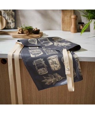 Tablier de cuisine herbes et épices en toile PVC