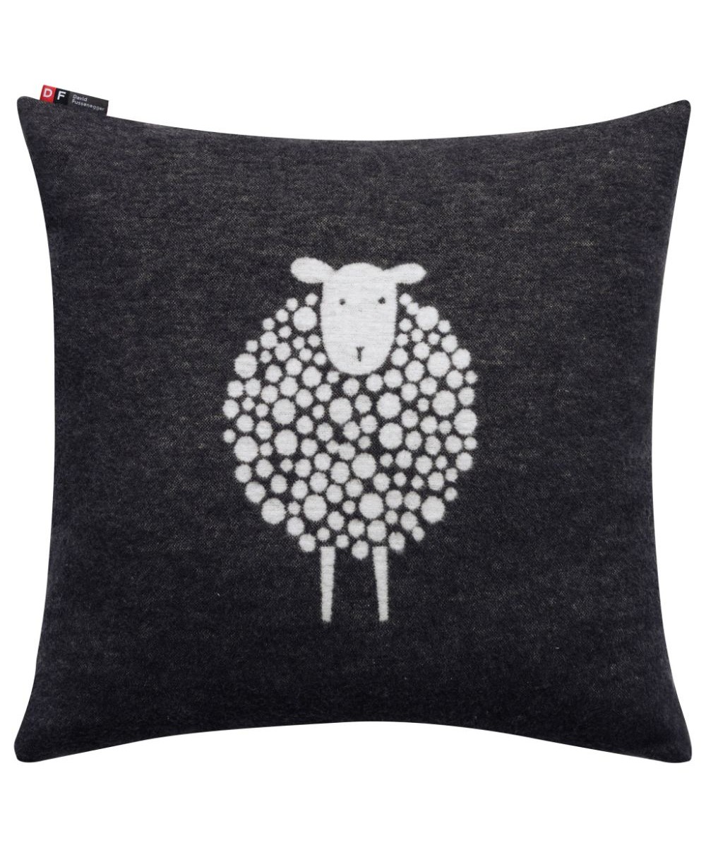 Coussin mouton anthracite