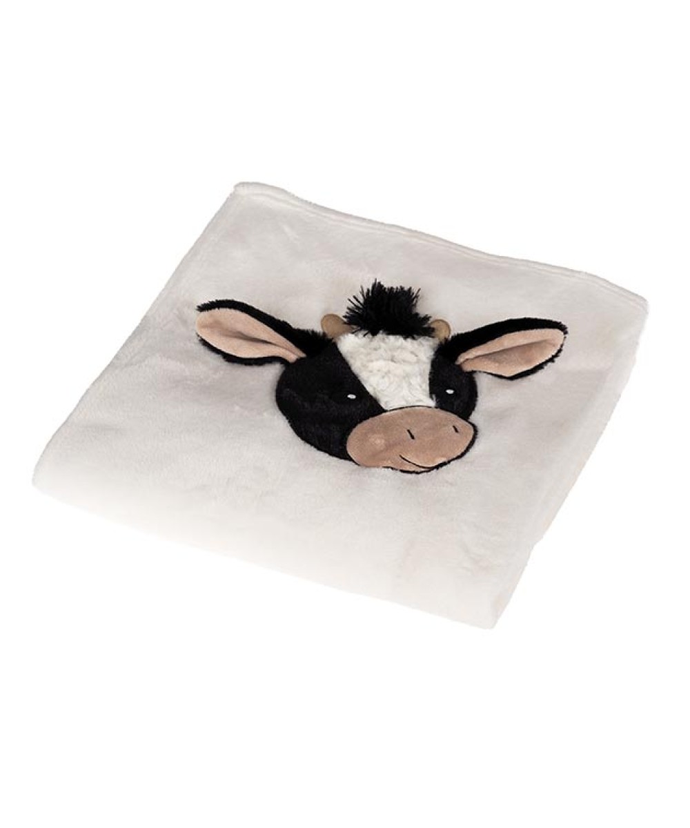 Couverture polaire enfant motif vache