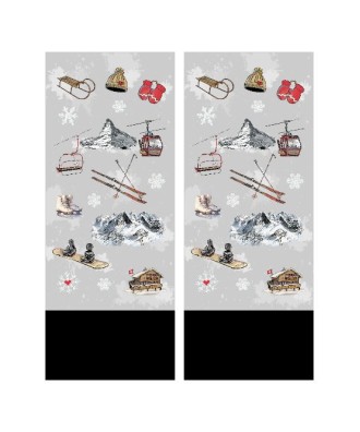 Echarpe tube ou tour de cou motif hiver