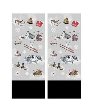 Echarpe tube ou tour de cou motif hiver