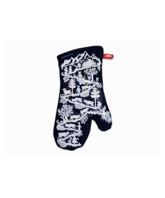 Gant de cuisine noir motif decoupage poya et alpage