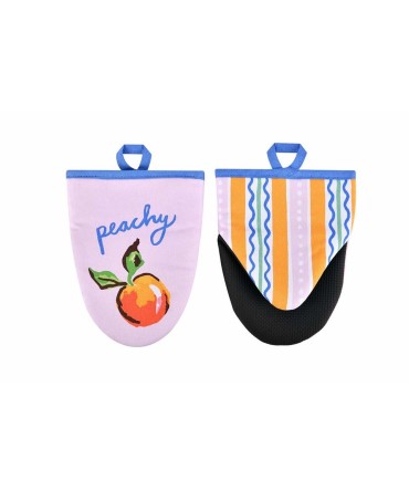 Gant de cuisine vendu par paire, design fruits d'été