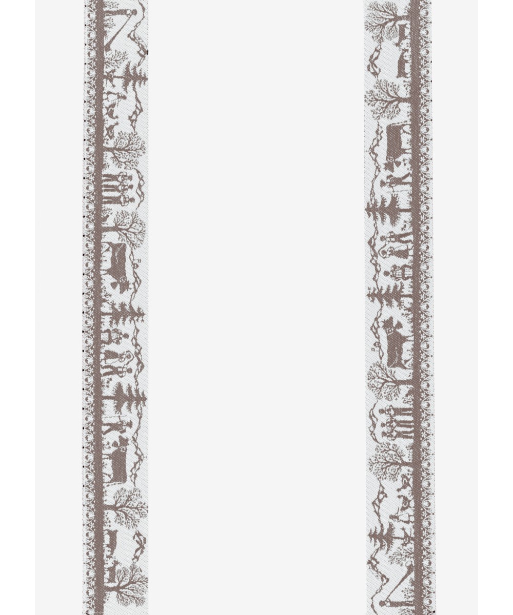Linge de cuisine - Torchon motif Alpmusik taupe swiss made