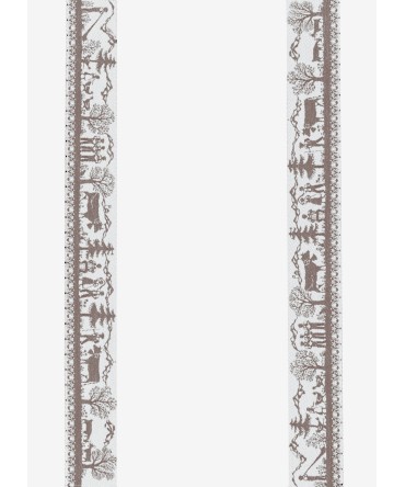 Linge de cuisine - Torchon motif Alpmusik taupe swiss made