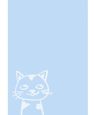 Linge de cuisine - Torchon motif chat comique bleu swiss made