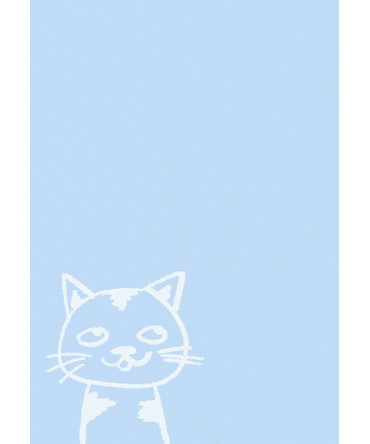 Linge de cuisine - Torchon motif chat comique bleu swiss made