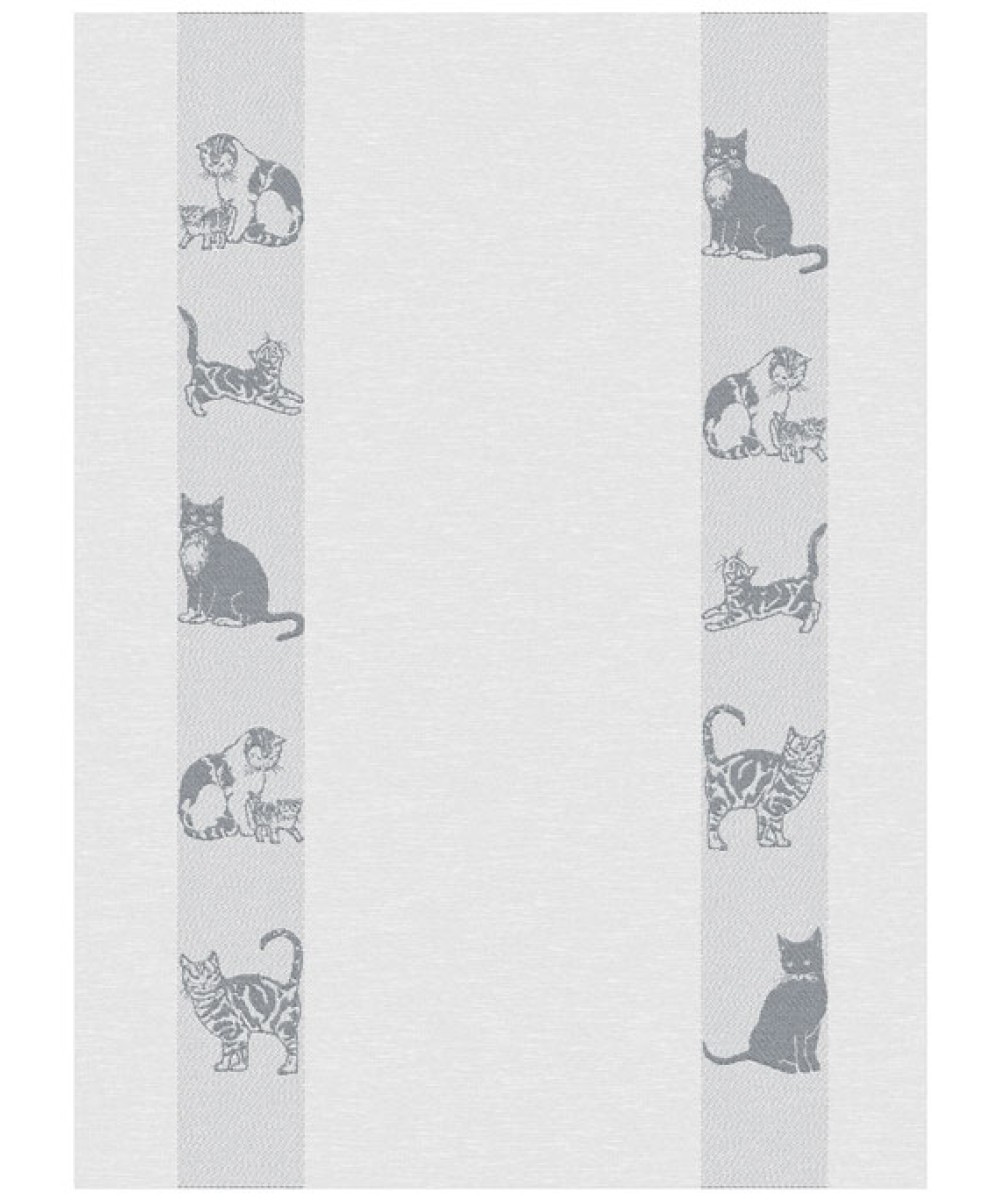 Linge de cuisine - Torchon motif chats gris swiss made