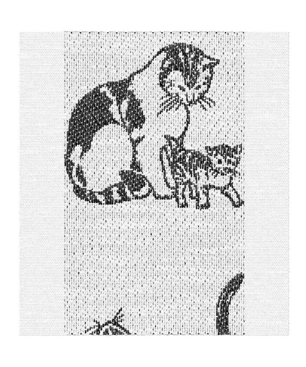 Linge de cuisine - Torchon motif chats noirs swiss made