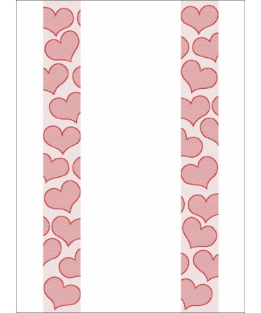 Linge de cuisine - Torchon motif coeurs rouges swiss made