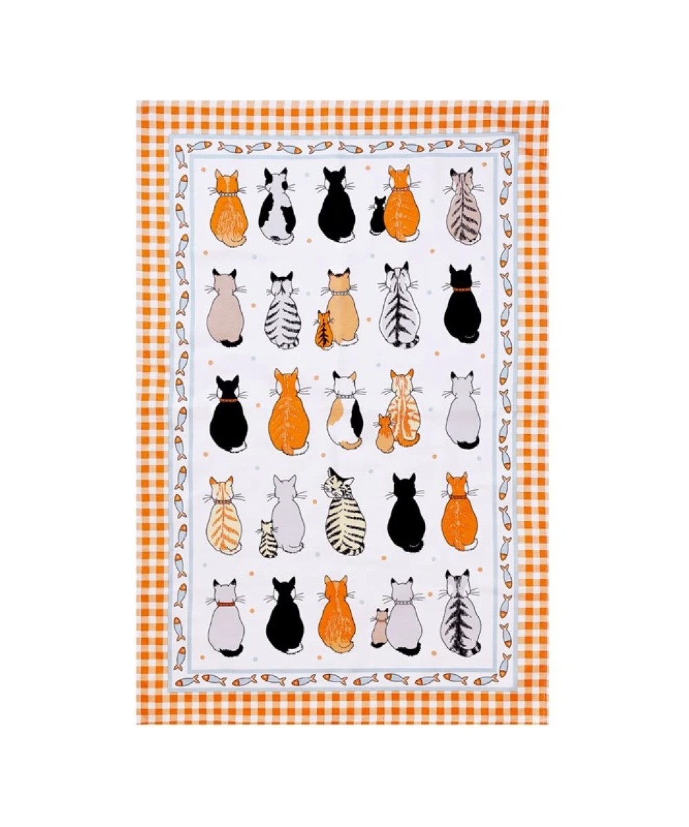 Linge de cuisine - Torchon chats en observation