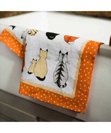 Linge de cuisine - Torchon motif cats in waiting