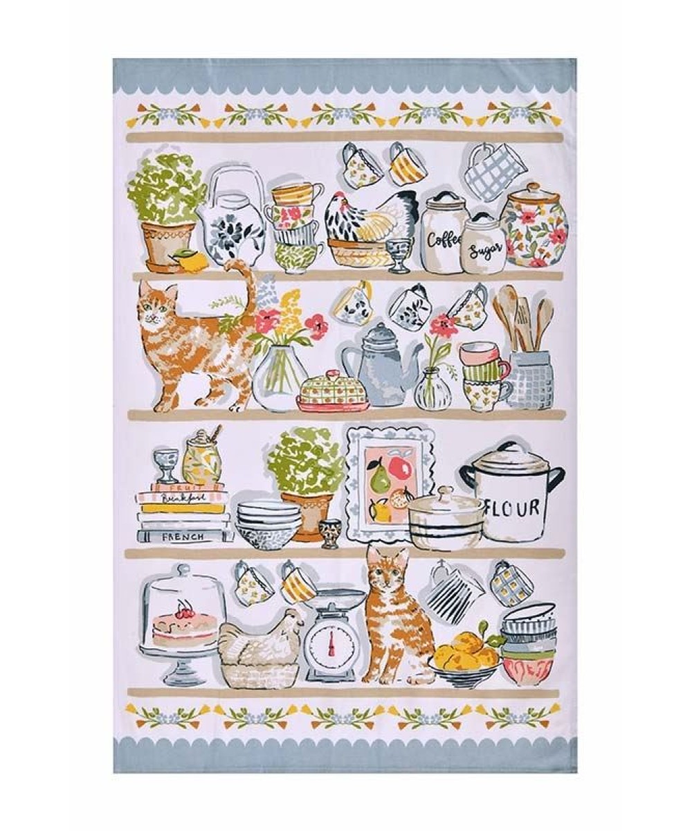 Linge de cuisine - Torchon motif chat gourmand