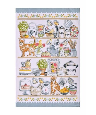 Linge de cuisine - Torchon motif chat gourmand