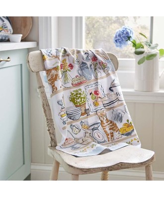 Linge de cuisine - Torchon motif chat gourmand