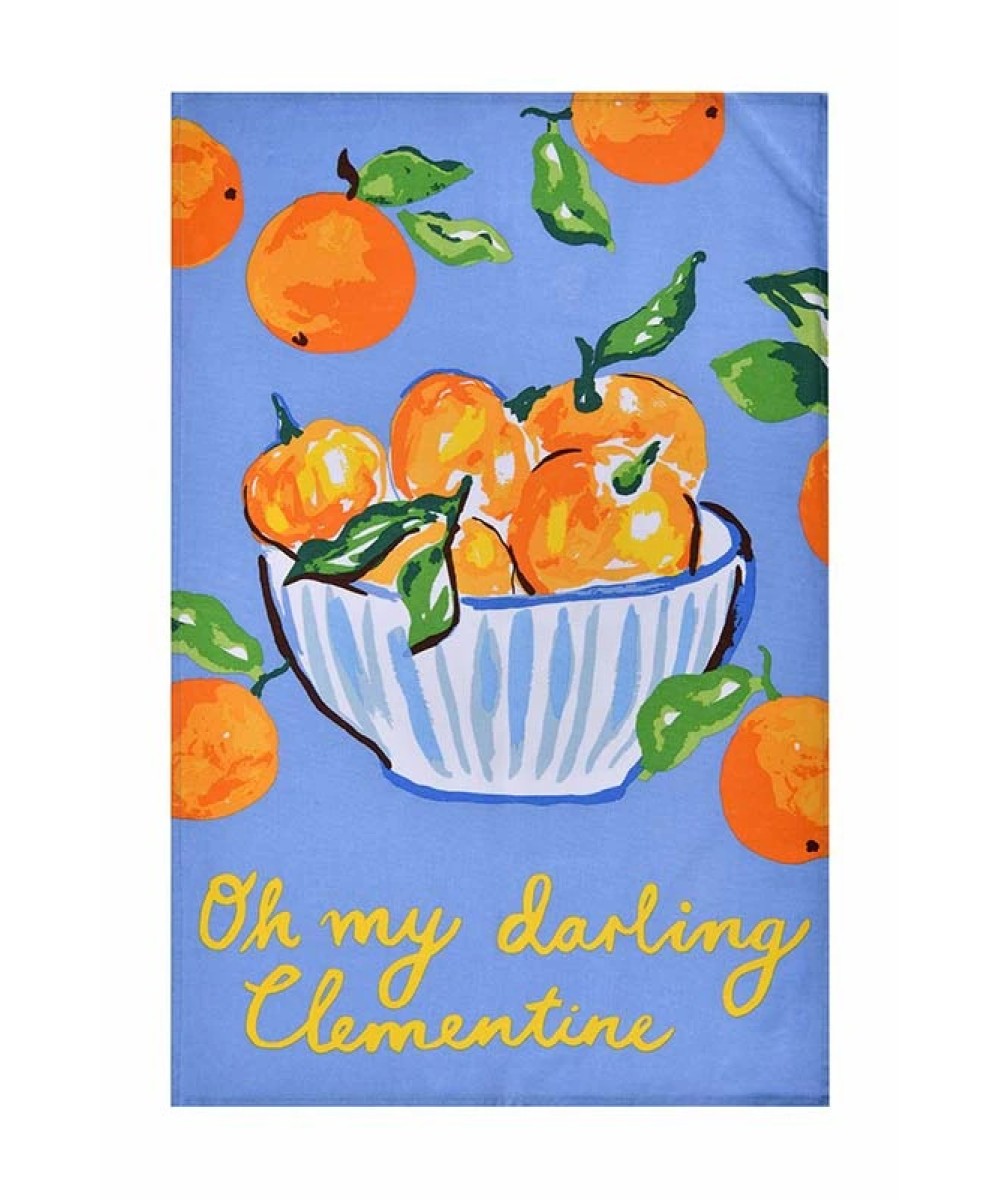 Linge de cuisine - Torchon motif clémentines