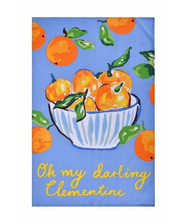 Linge de cuisine - Torchon motif clémentines