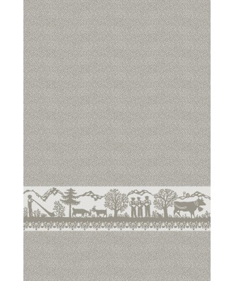 Linge de cuisine hélvétique taupe