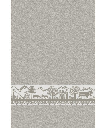 Linge de cuisine hélvétique taupe