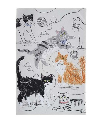 Linge de cuisine - Torchon motif feline friends
