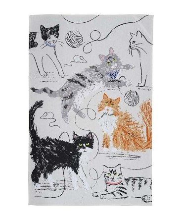 Linge de cuisine - Torchon motif feline friends