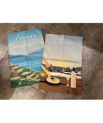 Linge de cuisine - Torchon motif la raclette