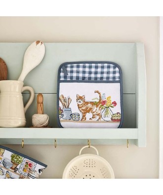 Manique de cuisine - Patte à four, main ou mitaine de four, design chat gourmand