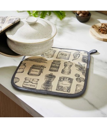 Manique de cuisine - Patte à four - Mitaine herbes et épices