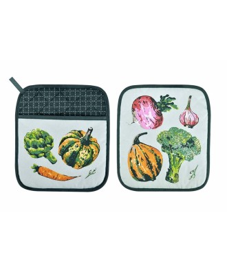Manique de cuisine - Patte à four, main ou mitaine de four, design légumes