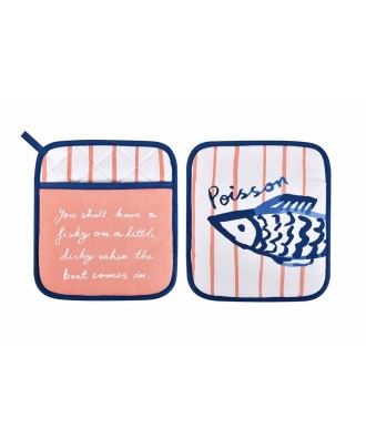 Manique de cuisine - Patte à four, main ou mitaine de four, design poisson