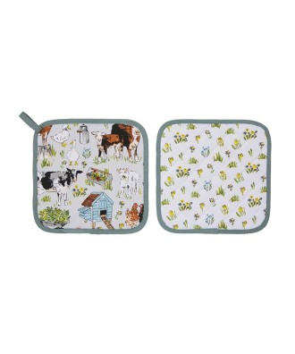 Manique de cuisine - Patte à four, main ou mitaine de four, design animaux de la ferme