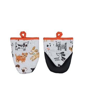 Gant de cuisine vendu par paire, design dog days