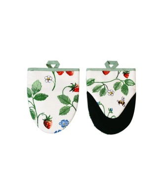 Gants de cuisine (paire) design fraisiers