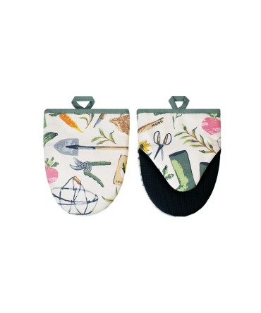 Gants de cuisine (paire) design jardinage